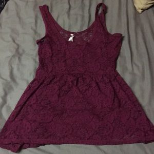 See through laced top